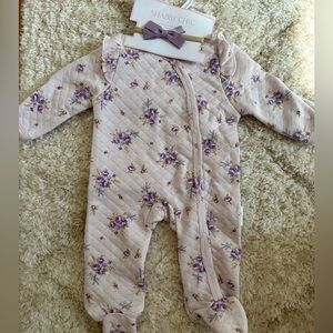 Light purple baby footie pajama